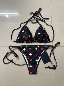 Costume da bagno da donna firmato bikini da spiaggia costume da bagno 2 due pezzi costumi da bagno triangolo bikini da donna intimo sexy femminile classico abbigliamento donna moda L1223