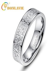 結婚指輪Bonlavie 6mm Vintage Sliver Color Titanium Steel Ring Not Pattern Stainless for Women bijoux femme 789101112293879