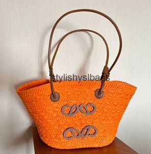 Strandtaschen Tasche Designer-Tragetasche aus Stroh, gewebte Umhängetasche, großes FassungsvermögenH24227