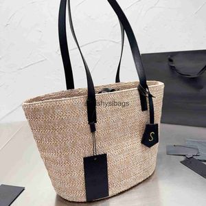 Totes WomenTotes Y-Letter Tote Bag Designer Straw Crochet Beach Bags Luxurys Bolsa Moda Clássico Grande Capacidade Cor Sólida Bolsas H24227