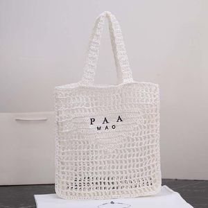 Sacola de luxo saco de praia saco de compras designer saco de alta qualidade moda tecido saco de palha verão damasco lazer ao ar livre viagem grande capacidade bolsa