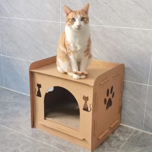 Mats Corrugated Cat Scratching Post Cardboard House Bed Scratcher Wall Scratchers Indoor Cats Box Pet Toy For Indoor Cats Play