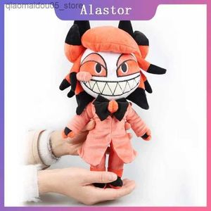 Plush Dolls 30cm Alastor Plush Toy Hazard Hotels Soft Animal Fill Doll Cute Plush Pattern Hell Childrens Birthday X-Mas Gift Q240227