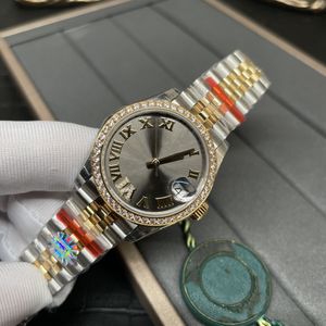 Relógio de luxo feminino relógio de diamante de alta qualidade máquinas automáticas 28mm data apenas romano vidro de safira digital 904l relógio à prova d'água presente de festival