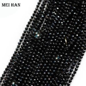 Pietre preziose sciolte Meihan (10 fili/set) Perline rotonde sfaccettate di spinello naturale da 2 mm Pietra preziosa di fascino per la creazione di gioielli Design
