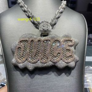 VOAINO Buchstabe Initial Anhänger Schmuck Hip Hop 925 Sterling Silber Herren Custom Iced Out Moissanit Anhänger