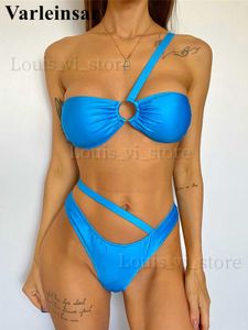 Women's Swimwear Sexy One Shoulder Cut Out Brazilian Bikini Women Swimwear Female Swimsuit Two-pieces Bikini set Bather Bathing Suit Swim V4790 T240227