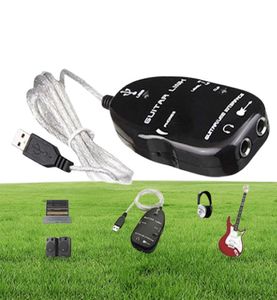 o Gitarreffekter pedalgitarr till USB -gränssnittslänk Kabel PCMAC -inspelningsrekord med CD -drivrutinens gitarrdelar Tillbehör8552378
