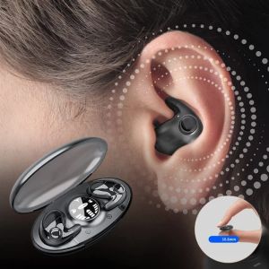 Hörlurar sömn osynliga hörlurar mini tiny dolda arbetshörlur aurikulärt brusavbrytande trådlös Bluetooth 5.3 Bond Touch Control