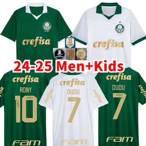 24 25 Palmeiras Dudu Futbol Forması 2024 Ev Yeşil Breno Lopes Rony G.Gomez Gömlek D.Barbosa Lucas Lima G.Menino Mina G.Veron Kids Kit Futbol Üniformaları 6341
