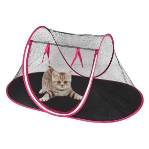 Pens Portable Folding Pet Tent Cats Dog House Pet Cage For Cat Tent Playpen Puppy Kennel Easy Operation Fence Outdoor Dogs House