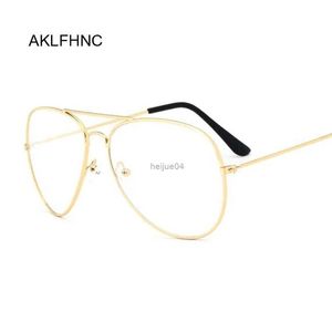 Brillengestell Aviation Goldrahmen Sonnenbrille Männliche klassische Brille Transparente klare Linse Optische Frau Mann Brille Pilotenstil