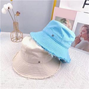 Açık harfli kapak unisex tasarımcı kova şapka ile basit harfler ile yıpranmış ağzı moda gorras sokak vintage tarzı güneş geçirmez bayanlar yararlı şapka pj027 e4