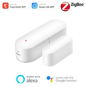 Detektor Tuya Smart Zigbee Deur Raam Czujnik kontaktowy Thuis Deur Detektoren Open/Dicht App Remote Alarm Alexa Google Voice Check Status