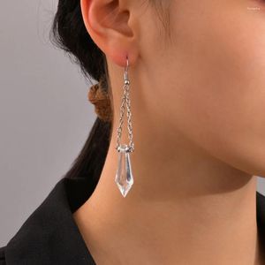 dangle earringsプリズムペンダントロングチェーンジュエリー女性用に穴あき無料配達y2kアクセサリー卸売業