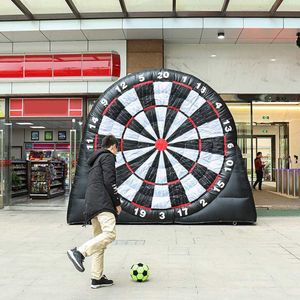wholesale 5mH (16.5ft) with 6 balls Free ship funny Inflatable Giant Dart board Football Golf Football shooting Soccer Kick Darts Boards Outdoor Dartboard Target Game