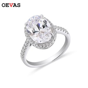 Rings Oevas 100% Sterling Sier Bridal Rings Sparkling Oval High Carbon Diamond Wedding Engagement Party Fine Jewelry Wholesale