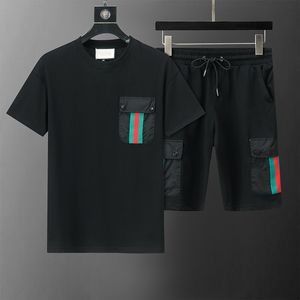 Letni ubrania dla mężczyzn Dtorek Mężczyzn 2 -częściowy strój streetwear t -set Set Shorts