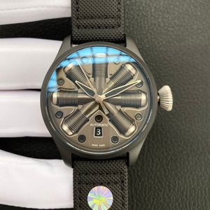 Relógio masculino 46mm, movimento automático, aço inoxidável 316l, caixa de relógio, cristal de safira, à prova d'água, relógio de pulso312t