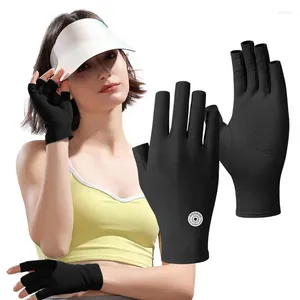 Cycling Gloves Outdoor Ladies Summer Thin Fingerless Half-finger Riding Driving Non-slip Touch Screen Non Slip Sunscreen Women