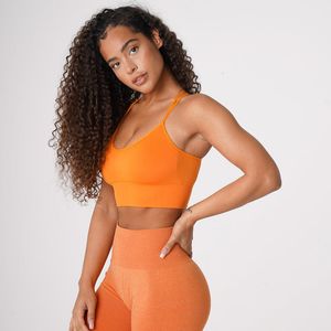 Yoga Outfit BHs Sexy NVGTN Florish Nahtloser BH Sport Bralette Gym Fitness Top Aktivitätsset Multi Schultergurt Abnehmbares Polster Nylon Sportbekleidung 230522