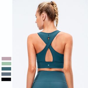 aloyoga Stoßfester, schöner Rücken-BH, Kleidung, Damen-Unterwäsche, Schwarz, Fitnessstudio, Yoga, eng anliegende Tank-Tops, Sport-BH, Fitness, Laufen, Dessous, atmungsaktiv, sexy Yoga-Weste