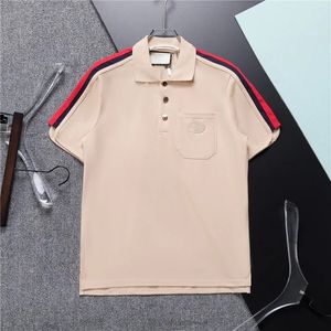 Erkek Polo Gömlek Tasarımcı Polos Gömlekler İçin Moda Odak Nakış Jamboider Jartiyer Küçük Arılar Baskı Desen Giysileri Tee Siyah ve Beyaz Erkek T Shirt