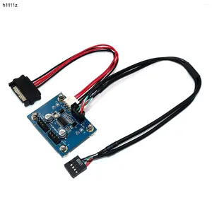 Bilgisayar Kabloları Kablosu USB 9pin Anakartı Erkek Header Hub Hub Splitter Konnektörü 2.0 Uzatma SATA Manyetik Taban