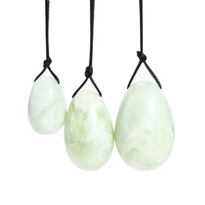 Yoni Egg Natural Xiuyan Stone Drill Eggs Set Mineral Quartz Healing Massage Ball Jade Kegel Exercise Pelvic Floor Muscle