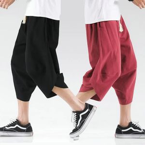 Streetwear Cross Pants Men's Harajuku Casual Harem Pants Male Baggy High Quality Jogger Sweatpants Woman Large Size Summer M-5XL 240220