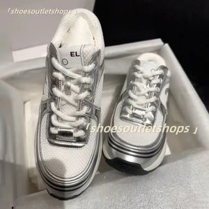 chan c designer sneakers calfskin casual skor reflekterande skor vintage mocka läder tränare all-match stylist sneaker lapptäcke snörning tryck sko 36-45 euro