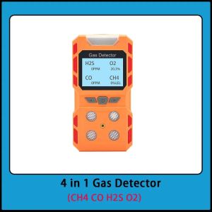 Detektor Smart Sensor Multi Gas Monitor USB uppladdningsbar 4 IN1 CH4 CO H2S O2 -förgiftning Förhindra detektorer Tester Sensor Professional Alarm