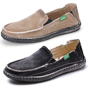 Designer casual skor för män gai denim slip-on svart blå grå herr tränare gammal smutsig stil utomhussport sneakers stor storlek 39-48 gai sp