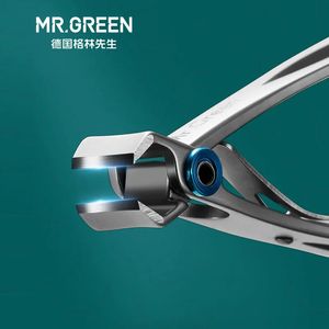 green cortador de unhas aparador de aço inoxidável ferramentas de unhas manicure cortador de unhas grossas tesoura com lixa de unhas de vidro 240219