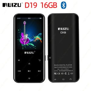 プレーヤーRuizu D19 BluetoothMP3プレーヤー16GBポータブルオーディオウォークマンデジタルロスレスMP3音楽プレーヤーFMレコーディング電子ブックペドメーター