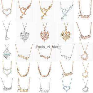 Pendant Necklaces Pendan Fashionable Home S925 s Erling Silver Le Er Leaf Hear Small Gold Pla Ed Necklace Ie Popular Jewelry 5sgf H24227