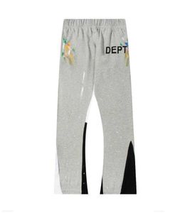 Galleries Dept Designer Sweatpants Sports Pants 7216b Painted Flare Sweat Pant Handpainted Speckled Patchwork Drawstring for Men 3643588