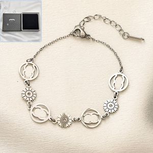 925 Silver Plated Chain Bracelets Brand Designer Jewelry With Box Family Girls Letter Bracelet High Quality Stainless Steel Jewelry Classic Gift Bracelet