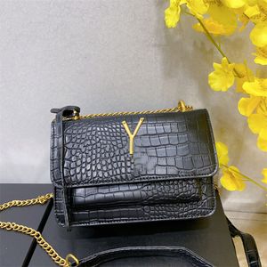 Designer de bolsa feminina clássico couro sacos ombro na moda crocodilo padrão bolsa crossbody saco para mulheres mensageiro sacos ombro