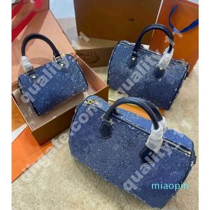 Abendtaschen Designer-2023 Denim Vintage Umhängetasche Damen Handtasche Leinwand Handtasche Kissen Tasche Bedruckte Brieftasche