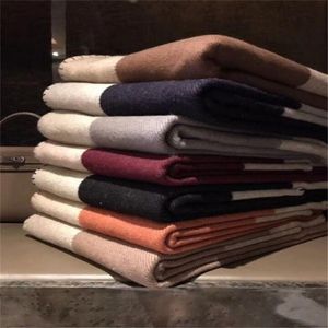 Thick Home Sofa Good Quailty H blanket TOP Selling beige orange black red gray navy Big Size 145 175cm Wool241b