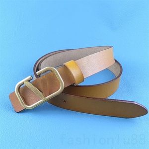 Ladies belt fashion v luxury belt for man designer smooth brass buckle retro distinctive 2.5cm cinturon suit pants trousers casual designer belts trendy YD016 C4