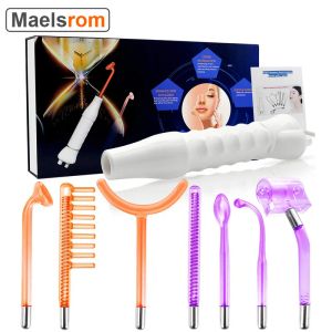 Devices 7 in 1 High Frequency Wand Facial Machine Electrode Wand Neon & Argon Wands for Acne Treatment Skin Tightening Wrinkle Reducing