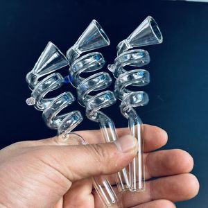 Curved Glass Pipes Original Oil Burner Pipe 12cm glass Clear Quality Tube Handmade for Wax Concentrate