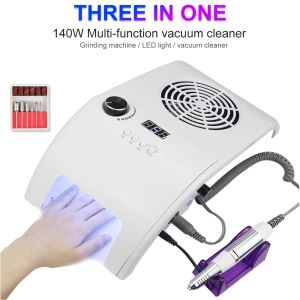 Gitarr multifunktionell 3in1 tyst 35000 rpm manikyr hine kraftfull dammsugare 48W UV LED -nagellampa torkar snabbt all nagellack