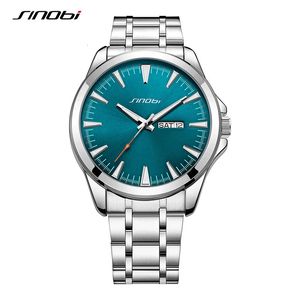 Sinobi Mens Watches Top Brand Luxury Chronograph Quartz Men Watch Waterproof Sport Wrist Watch Män rostfritt stål Male Clock 240220