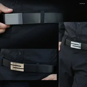 Belts Mens Genuine Leather Belt Available Letter S Fashion Pants Strap Thick Temperament Girdle Male Denim Trouser