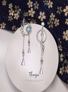 Thaya 925 Sterling Silver Flamingo Earrings Stud For Women Dangle Japanese Style Earring Fine Jewelry Gifts 2201089556854