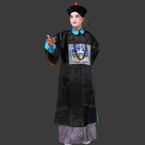 Peking Opera Drama Garment Qing Dynasty Officiell forntida kostym Steg Zombie Minister Film och TV Manchu Performance Outfit