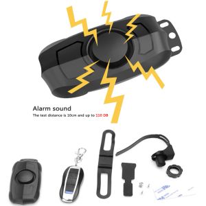 Kit Allarme bici wireless Ricarica USB Sensori di sicurezza per moto Sistema antifurto Rilevatore di vibrazioni remoto per veicolo elettrico